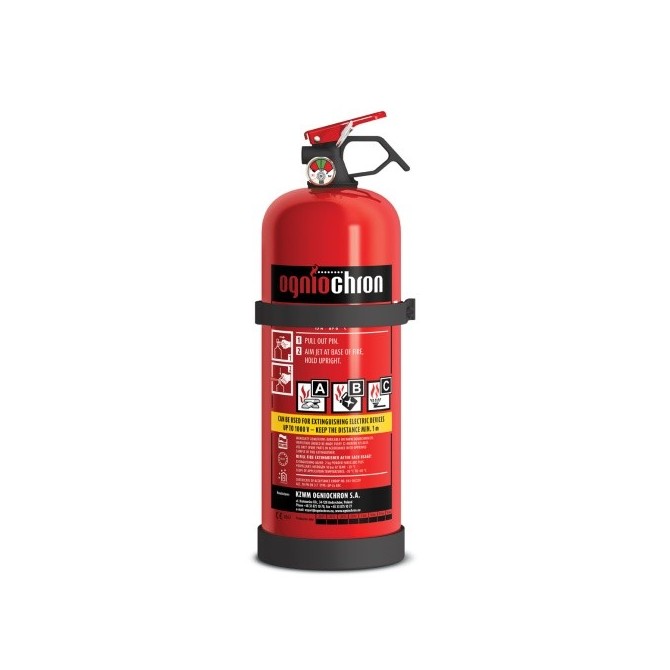 OGNIOCHRON Powder Fire Extinguisher ABC 2 kg pulbertulekustuti