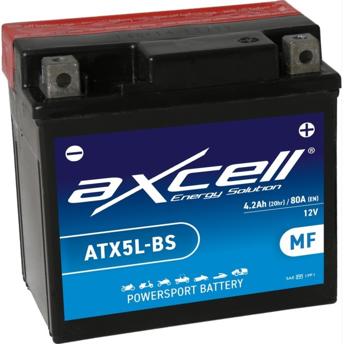 Akum. Axcell 4 Ah MF -/+ 12V 80A 113x70x105mm