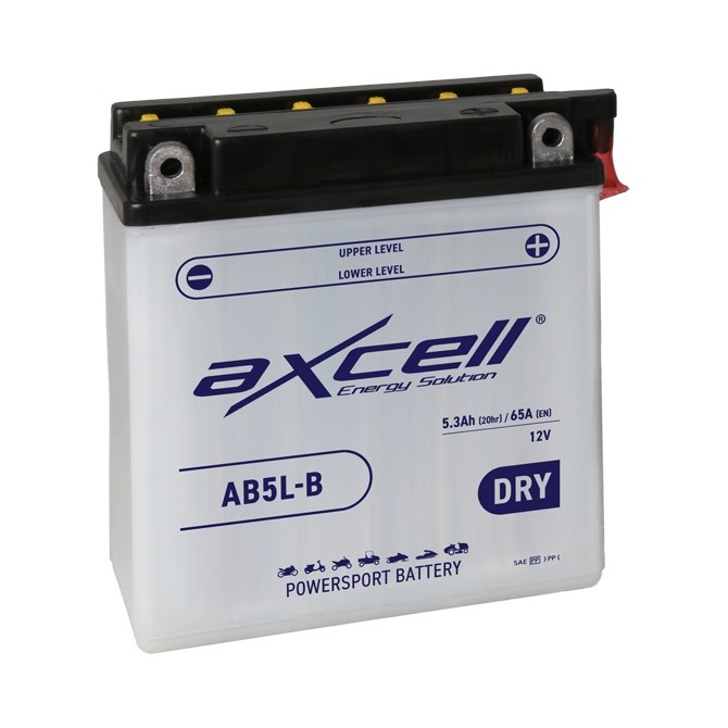 Akum. Axcell 5 Ah DRY -/+ 12V 65A 120x60x130mm