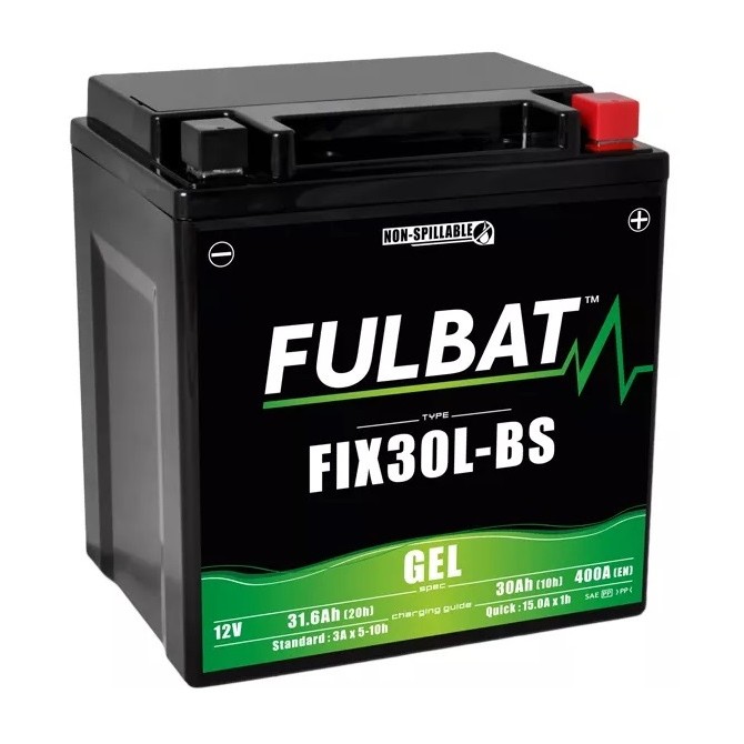 Akum. Fulbat 30 Ah GEL -/+ 12V 400A 164x125x175mm