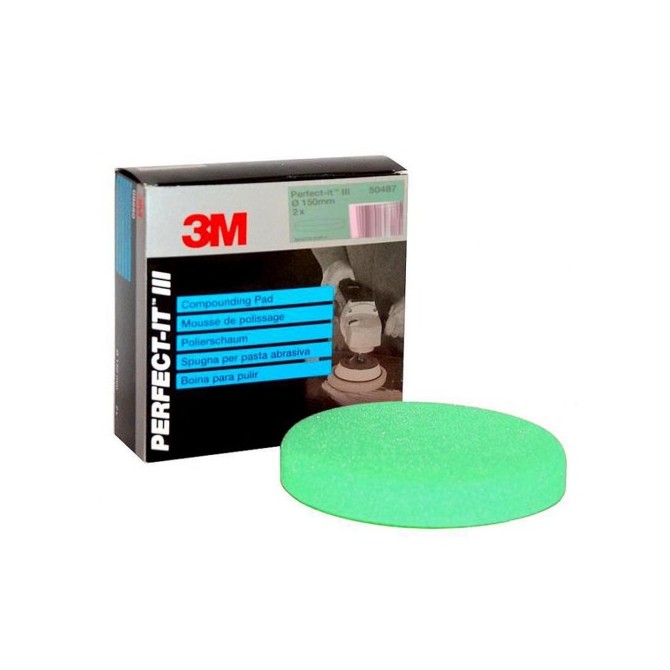 3M Perfect-It III Compounding Pad Green 150mm poleerimispadi