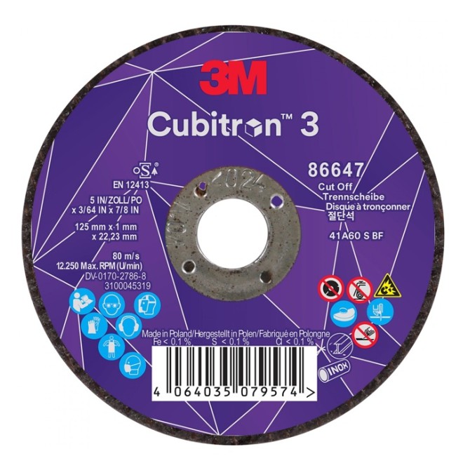 3M Cubitron 3 cut off wheel 125x1mm cutting disc