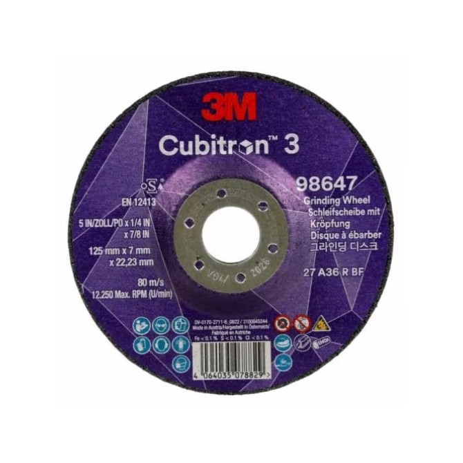 3M Cubitron 3 grinding wheel 125mm x7mm lihvketas