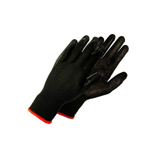  Knitted Nylon Gloves, Nitrile Coated, size 10 