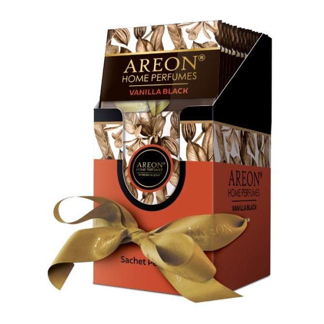 AREON Premium Vanilla Black 12pc. spintų kvapai