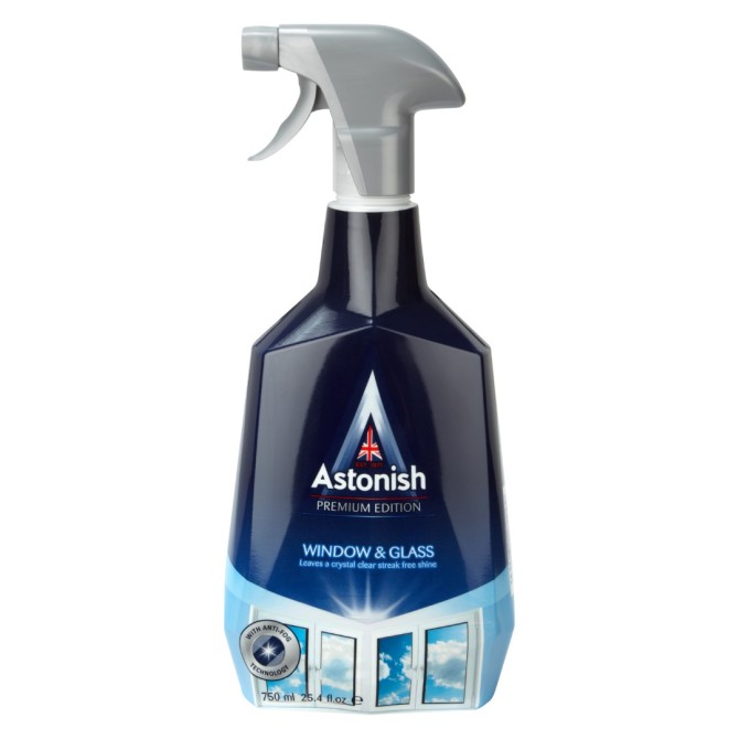 ASTONISH Window&Glass Cleaner 750 ml logu un stiklu tīrīšanas līdzeklis 750 ml