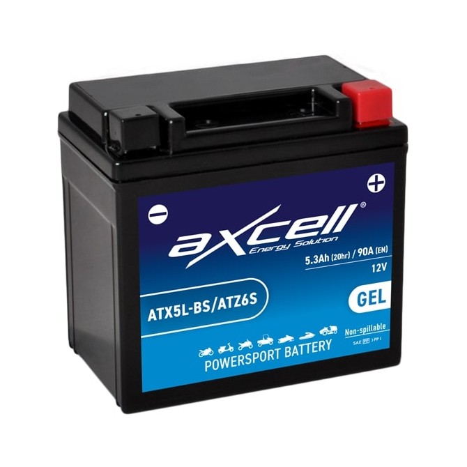 Akum. Axcell 5 Ah GEL -/+ 12V 90A 113x70x105mm