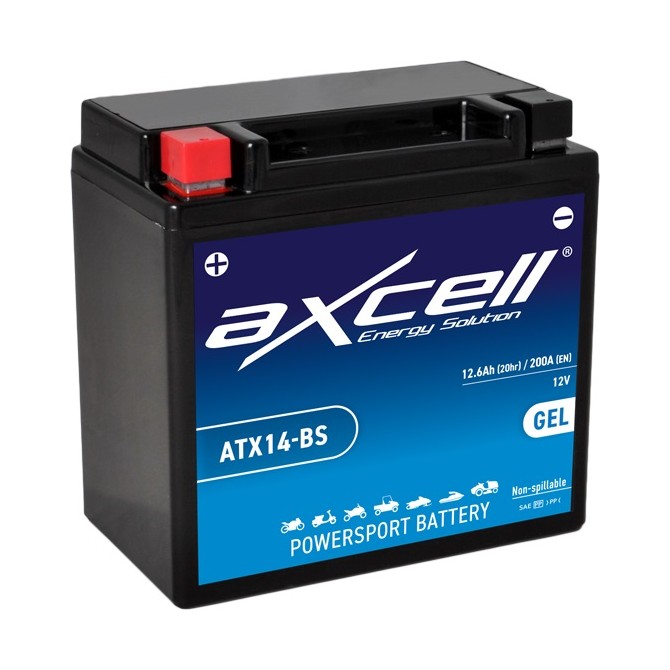 AXCELL GEL Battery ATX14-BS, With Acid akumulators