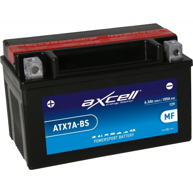 AXCELL MF BATTERY-ATX7L-BS, With Acid akumulators