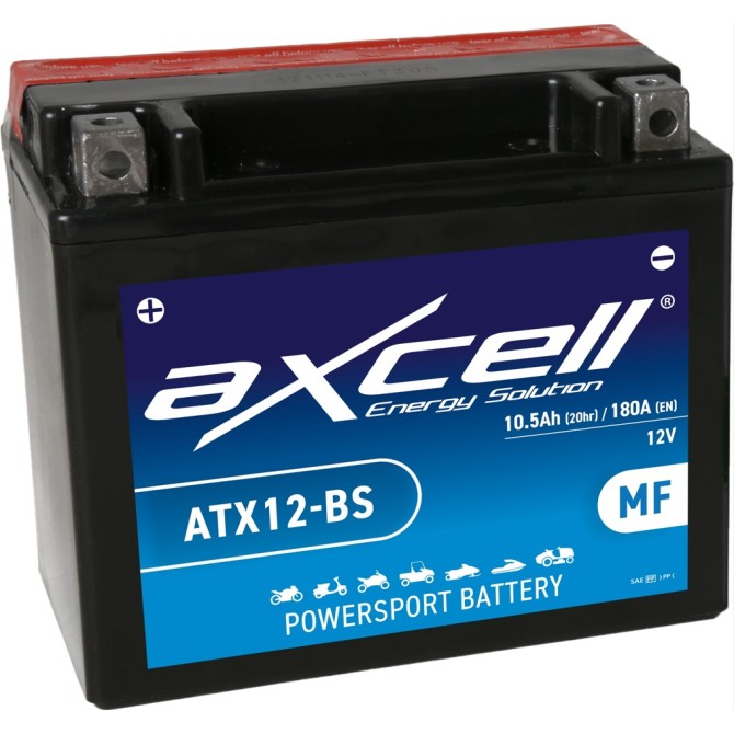 AXCELL MF BATTERY-ATX12-BS, With Acid aku