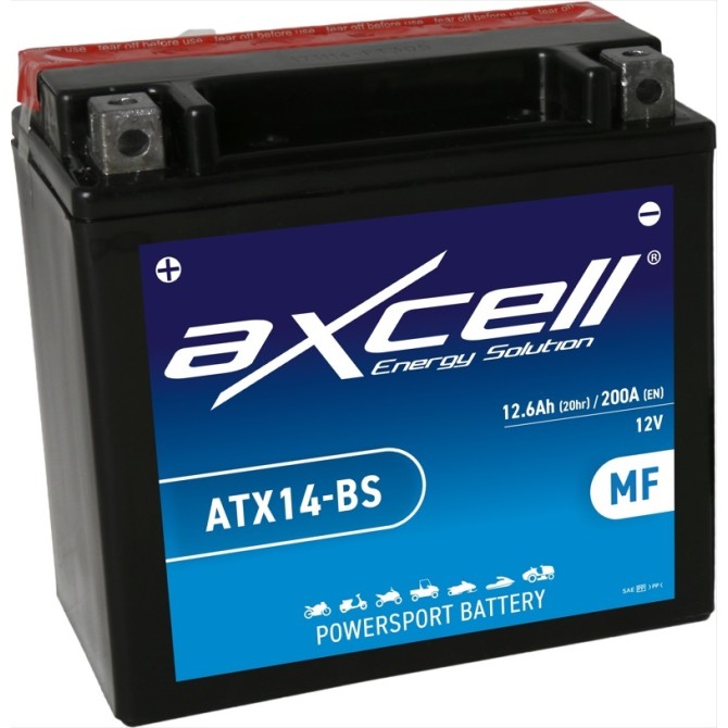 Akum. Axcell 12 Ah MF +/- 12V 200A 150x87x145mm