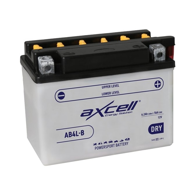 Akum. Axcell 4 Ah DRY -/+ 12V 56A 120x70x92mm