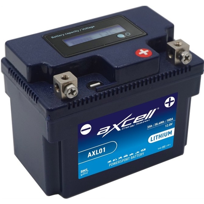 AXCELL LITHIUM 3Ah 180A -/+ 12.8V 114x70x86mm aku