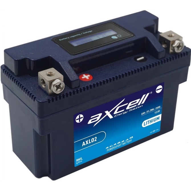 Akum. Axcell 4 Ah LITHIUM +/- 12.8V 240A 148x65x92mm