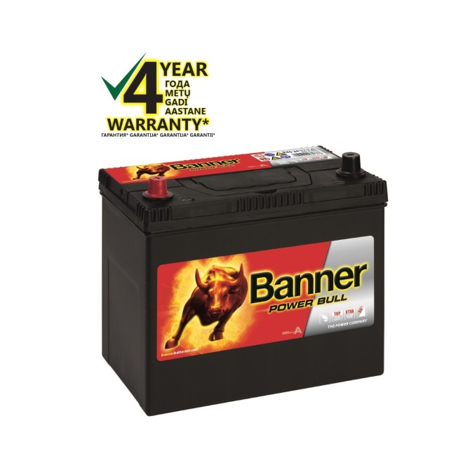 BANNER Power Bull 45Ah 390A +- 12V 238x129x203/225mm аккумулятор