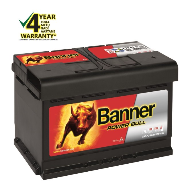 BANNER Power Bull 72Ah 670A 12V 278x175x175mm аккумулятор