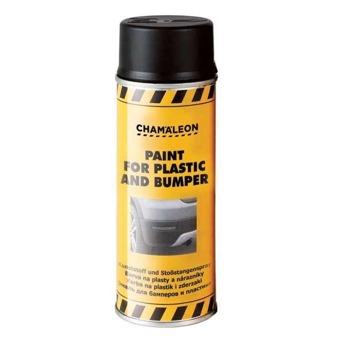 CHAMAELEON Aerosol Paint for plastic & bumper BLACK 400ml черная краска для пластика и бампера