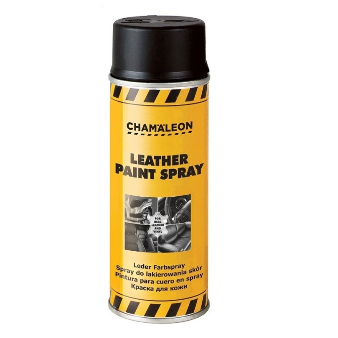 CHAMAELEON Aerosol Leather And Vinyl  Paint Black 400 ml черная кожа/виниловая краска