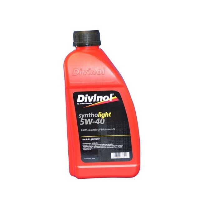 DIVINOL Syntholight 5W40 1 L SN/CF, MB 229.3, VW 505.00, Gm-Ll-B-025 synthetic oil