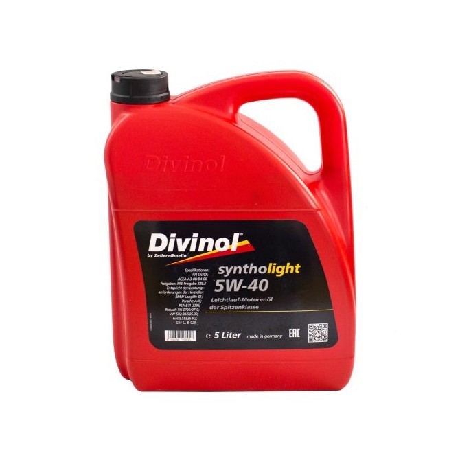 DIVINOL Syntholight 5W40 5 L SN/CF, MB 229.3, VW 505.00, Gm-Ll-B-025 synthetic oil