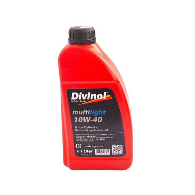 DIVINOL Multilight 10W40 1 L SN/CF, MB229.1, VW 505.00/502.00 полусинтетическое масло