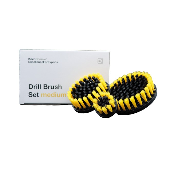 KOCH CHEMIE Drill Brush Set medium šepečių ant suktuko komplektas