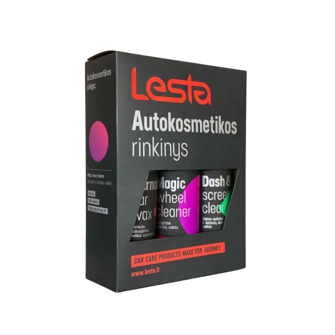 LESTA Lesta Kit: Wheel Cleaner +  Dash&Tech Cleaner + Carnauba Wax Komplekt: velgede puhastusvahend + Dash&Tech puhastusvahend +