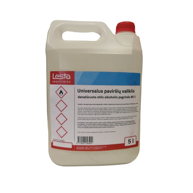 LESTA All Surface Cleaner 80proc. Ethyl Alcohol, 5 L kõigi pindade puhastusvahend