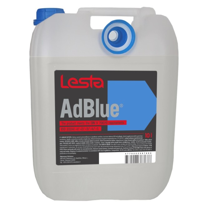 Karbamido tirpalas Lesta Adblue 10 l su piltuvėliu