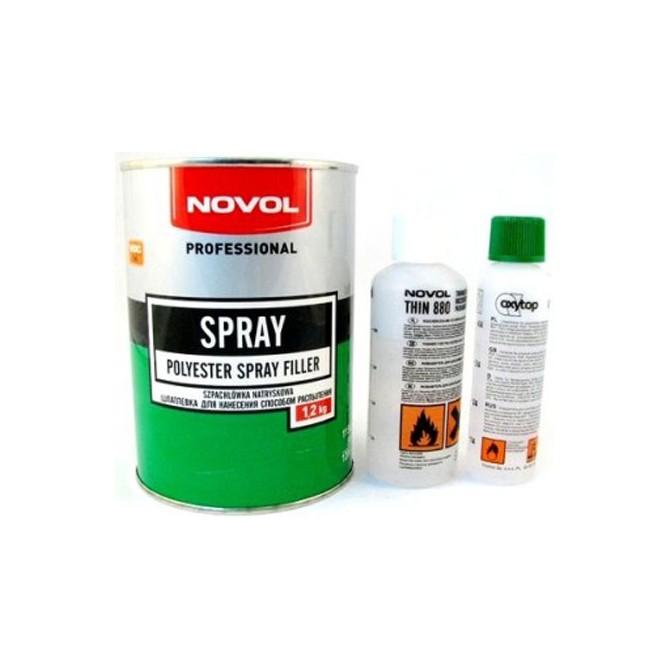 NOVOL Putty Spray 1.2Kg (0,80L) аэрозольная шпаклевка