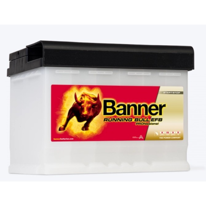 BANNER Running Bull EFB 65Ah 640A 12V 241x175x190 mm battery