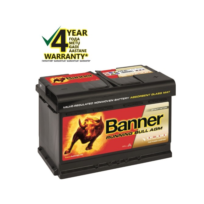 BANNER Running Bull AGM 70Ah 760A 12V 278x175x190mm akumuliatorius