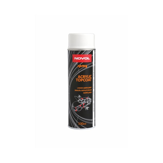 NOVOL Spray Acryl White Gloss 0.5L akrila aerosola krāsa