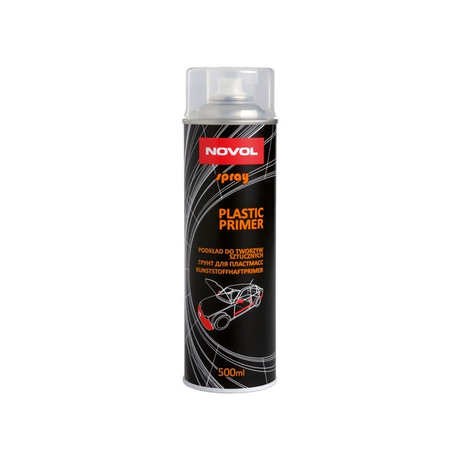 NOVOL Spray Plastic Primer 0.5L grunts plastmasai