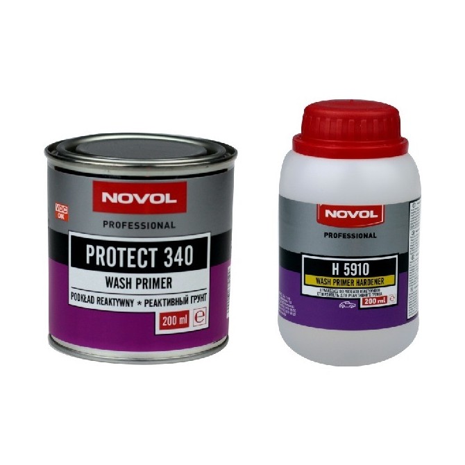 NOVOL Protect 340 Washprimer 1:1 0.2+0.2L кислотная шпаклевка + отвердитель