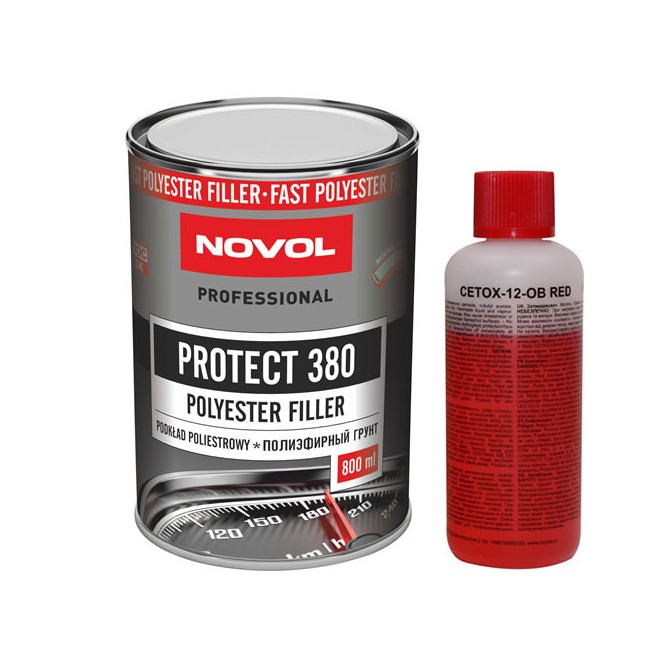 NOVOL Protect 380 Polyester Filler 0.8+0.08L poliestera grunts + cietinātājs