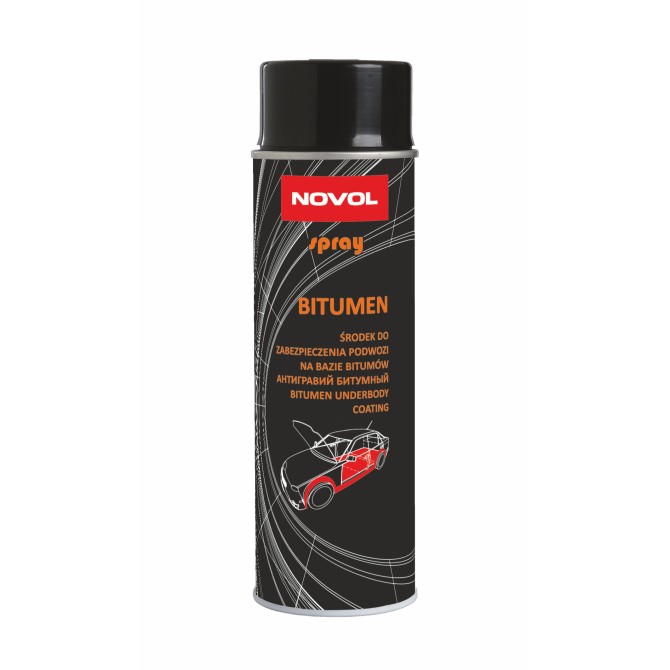 NOVOL Spray Bitumen Black 0.5L bitumena bāzes pārklājums