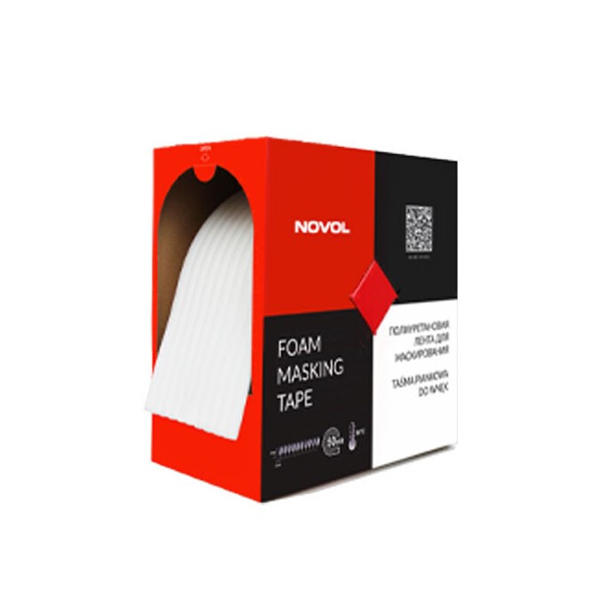 NOVOL Masking foam tape 13mmx50m poroloninė maskavimo juosta