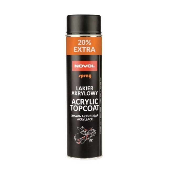 NOVOL Spray Acryl Black Mat 0.6L purškiami dažai