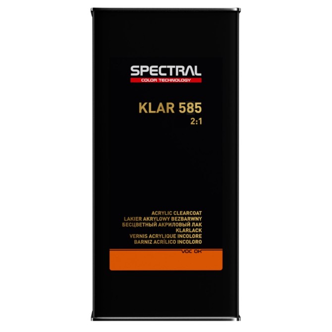 SPECTRAL KLAR 585 VOC Acrylic Clearcoat 2:1 5L akrilinis lakas