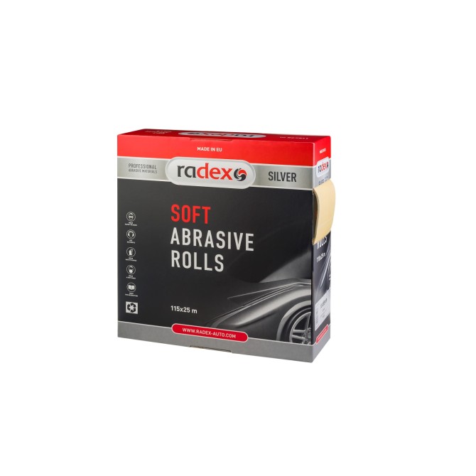 RADEX Soft Abrassive Roll 114mmx25M P180 mīksts abrazīvs rullītis