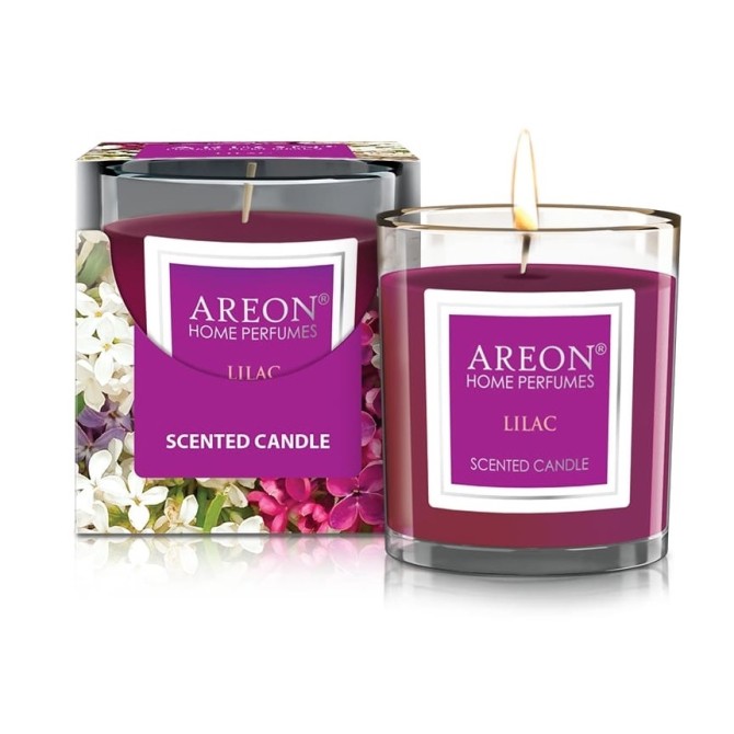 AREON Lilac 120g scented candle ~25 H