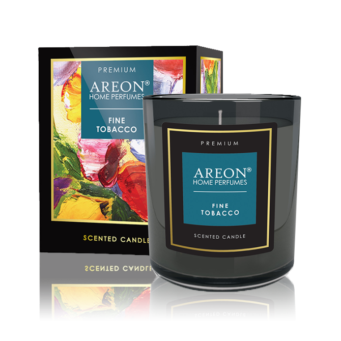 AREON Fine Tobbaco scented candle with wish card and matches ~40 H