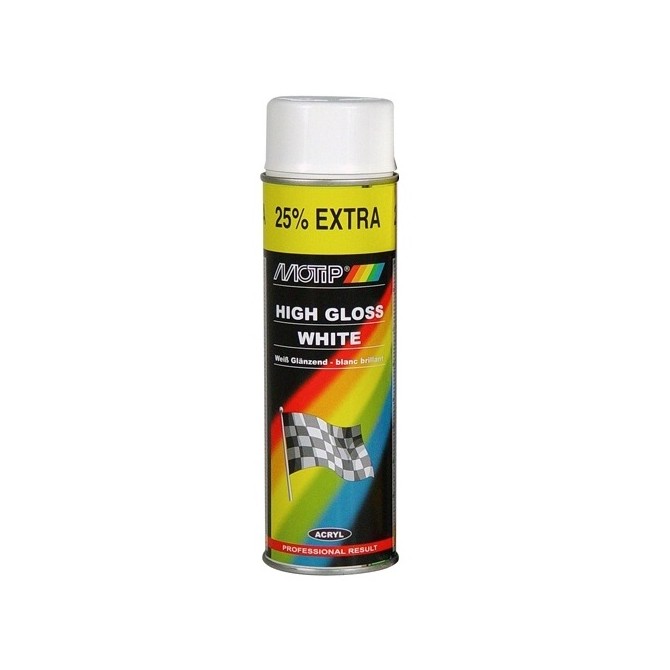 MOTIP Lacquer White High Gloss 0.5l spray paint