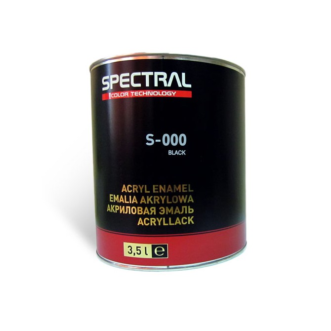 SPECTRAL Acrylic Enamel S-000 Black 3.5L akrila emaljas krāsa