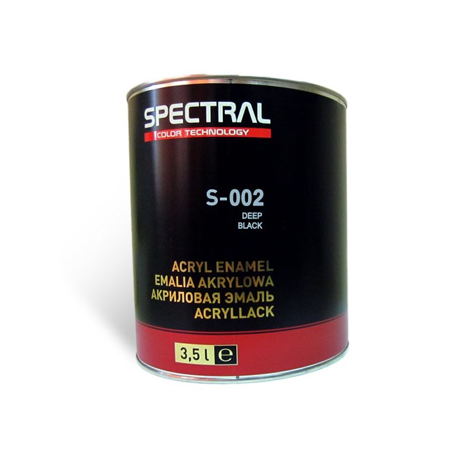 SPECTRAL Acrylic Enamel S-002 Deep Black 3.5L akrila emaljas krāsa