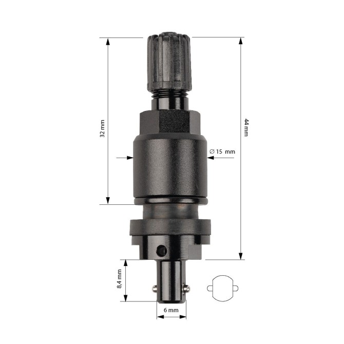 AUTEL Autel press-in TPMS valve-black TPMS ventiil