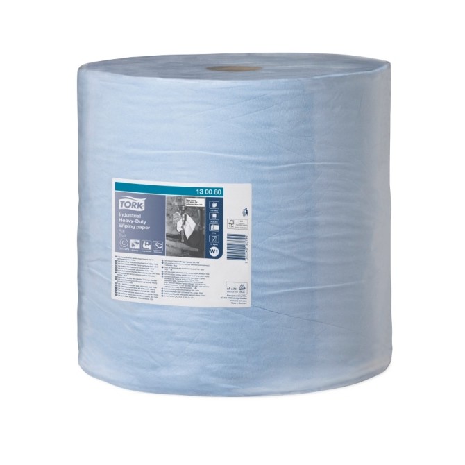 TORK „Heavy-Duty" Wiping Paper, W1, 3 Ply, Blue, 255 M. 