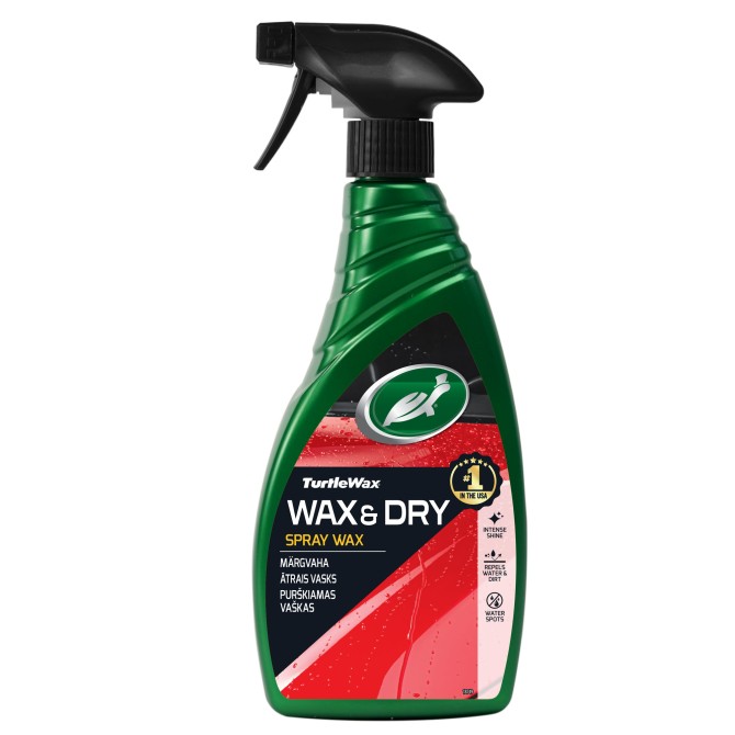 TURTLE WAX Wax N Dry 0.5 l izsmidzināms vasks mitrai automašīnas virsbūvei