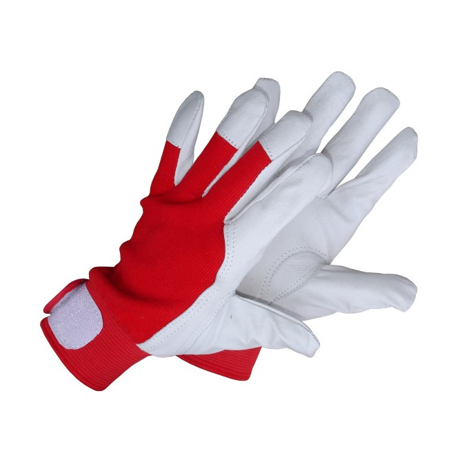 Darba cimdi kazas ādas ar velkro manžeti, plauksta - āda, virspuse - tekstils, 10.izm